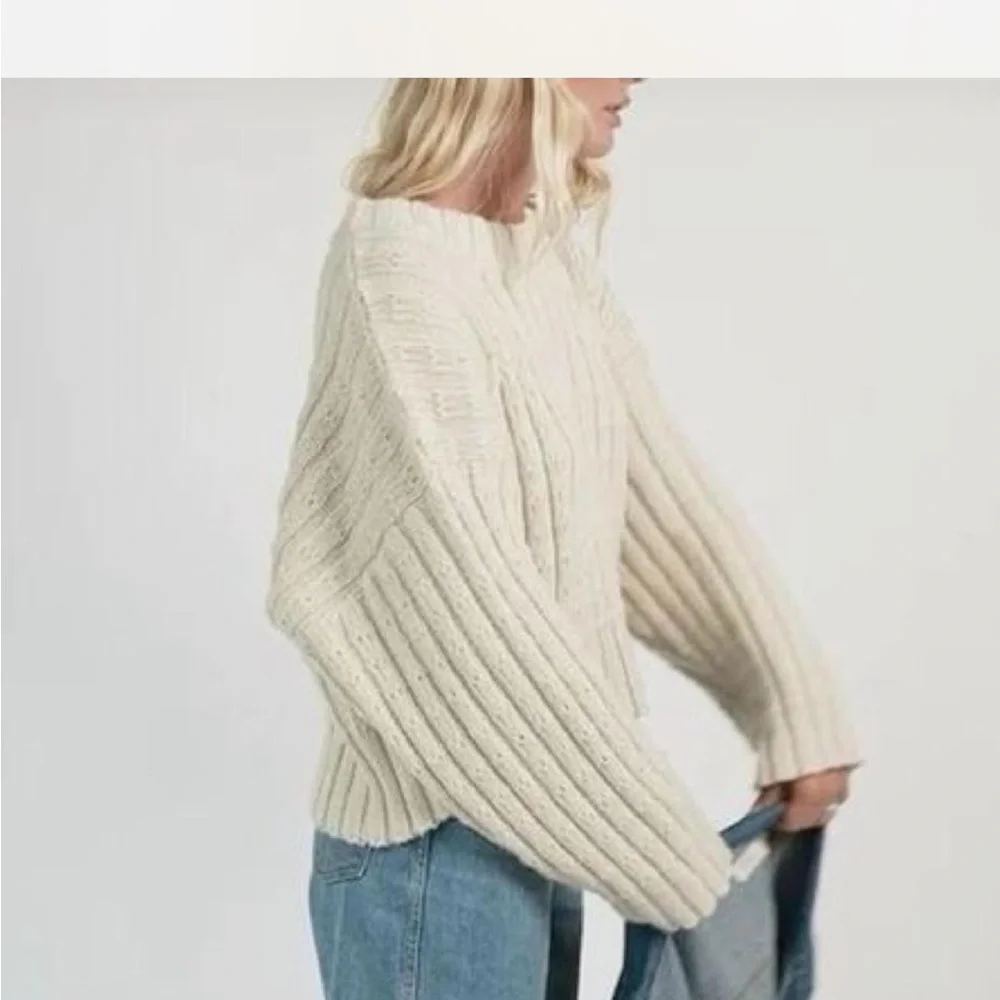 ❤️sold❤️ James Street Co | Faye Cream Knit Sweater - Picture 3 of 8